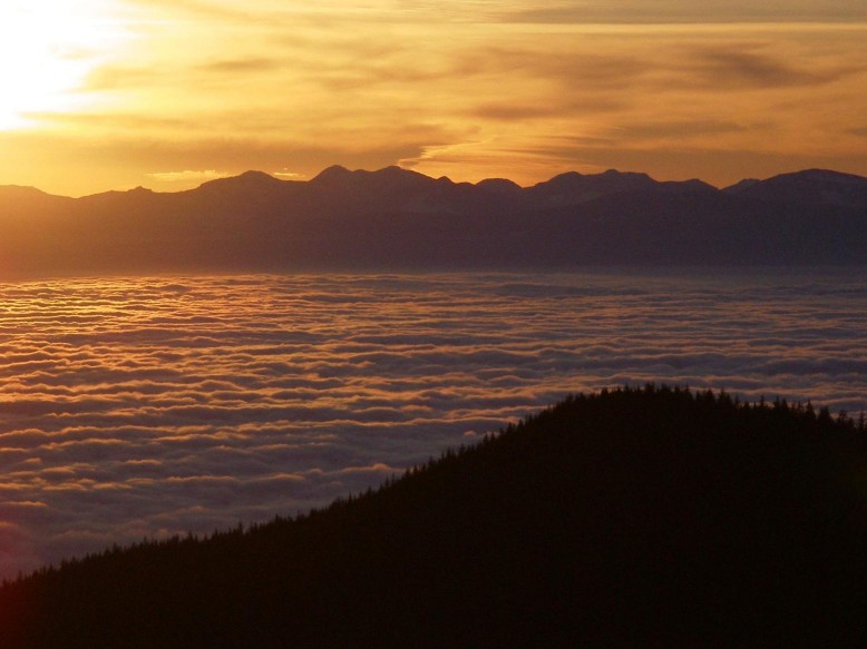 Fog Over Georgia Strait from Cypress Mountain